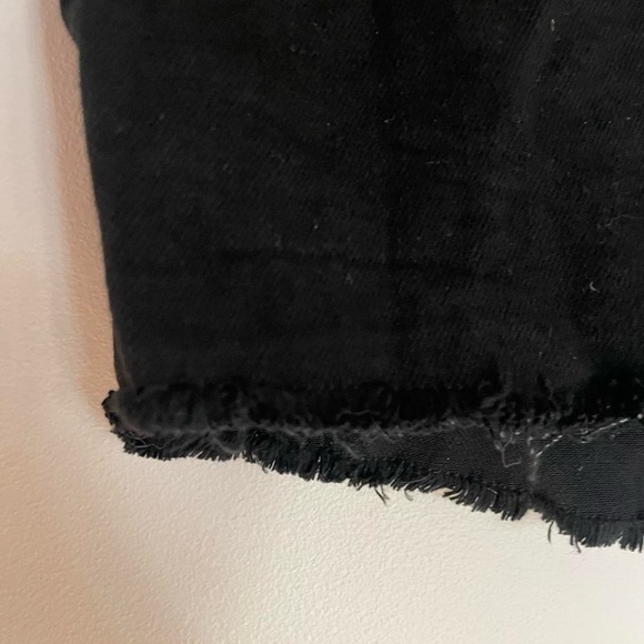 Sunday Best black high waisted shorts with distressed hems for a cutoff look - Picture 3 of 5